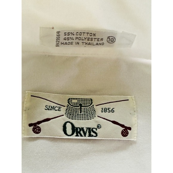 Vintage Orvis Women Button Down Size 10 White Embroidered Birds - Picture 5 of 9
